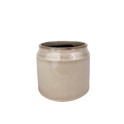 Stilren beige kruka i keramik