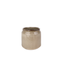Beige dekorativ kruka i keramik – 9 cm