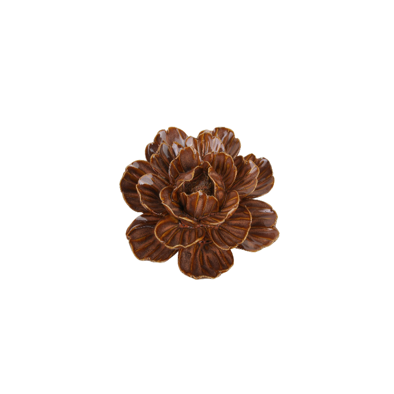 Blomma keramik röd/brun ø12 cm