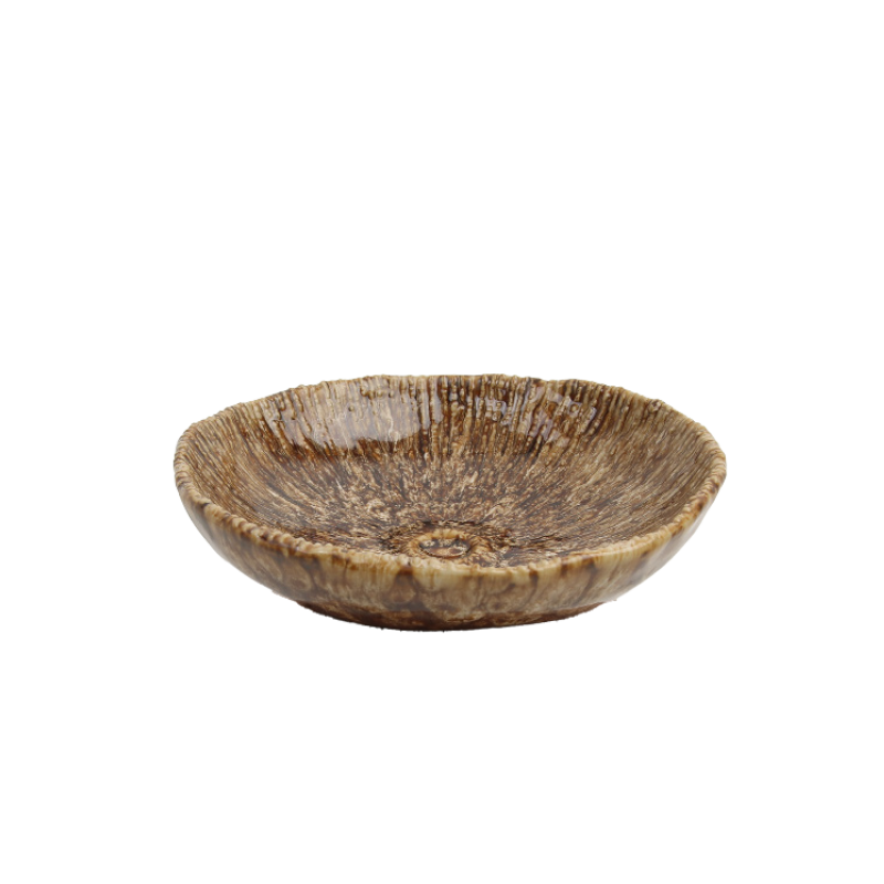 Skål i champagnefärgad keramik 12 cm – Krukor & Rum