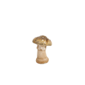 Beige keramiksvamp som höstdekoration för bord och hylla.