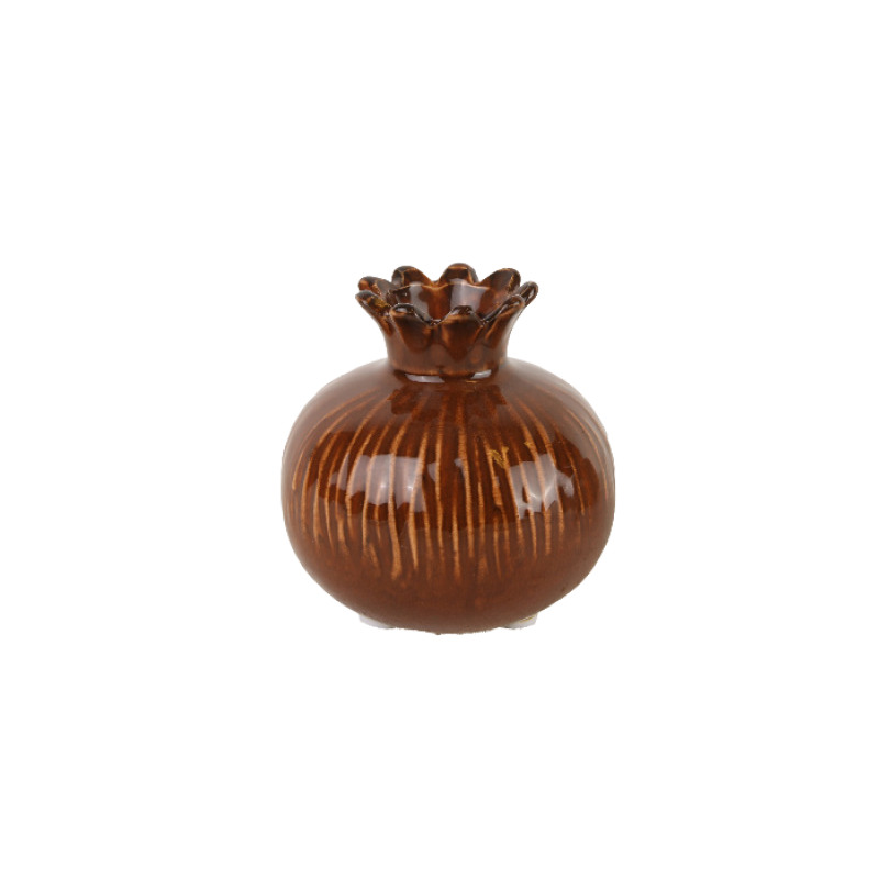 Vas liten blomma ø 9x8,5 cm rost