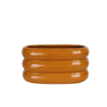 Senapsgul planteringsskål i keramik 20 × 11 × 10 cm – Krukor & Rum