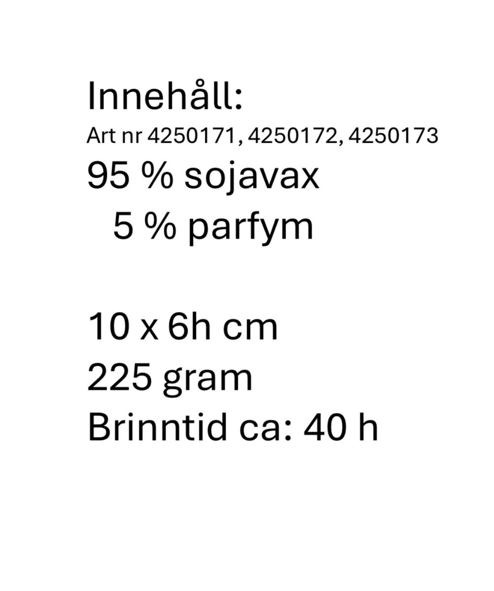 Innehåll doftljus