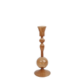 Ljusstake i cappuccinofärgat glas Ø9 × 25 cm – Krukor & Rum